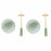 Sushi Set DKD Home Decor Bamboo Stoneware White Green Oriental 30 x 21 x 7 cm (6 Pieces)