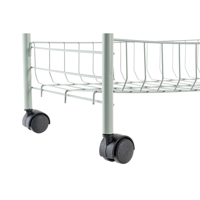 Serving trolley DKD Home Decor 40 x 26 x 62 cm Metal Green polypropylene