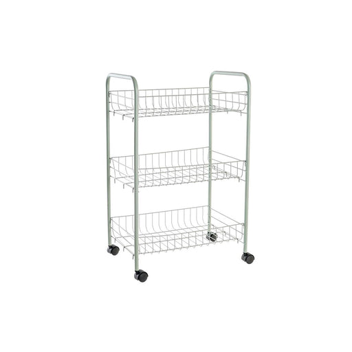 Serving trolley DKD Home Decor 40 x 26 x 62 cm Metal Green polypropylene