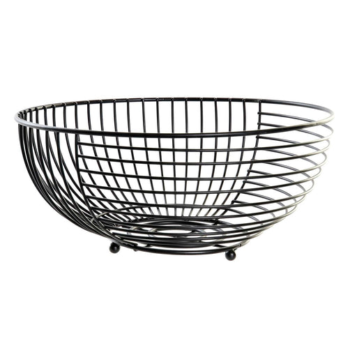 Fruit Bowl DKD Home Decor Black Metal 28 x 28 x 12 cm