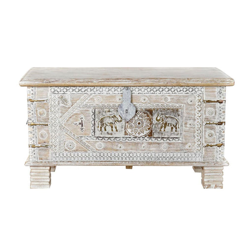 Chest DKD Home Decor White Brass Mango wood 89 x 40 x 48 cm