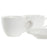 Piece Coffee Cup Set DKD Home Decor Natural Rubber wood White Stoneware 150 ml