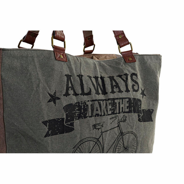 Shoulder Bag DKD Home Decor Bicycle 48 x 22 x 40 cm Black Grey Brown