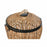 Set of Baskets DKD Home Decor Natural 48 x 48 x 55 cm Black Metal (2 Units)