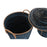 Basket set DKD Home Decor Blue Black Boho 51 x 51 x 65 cm