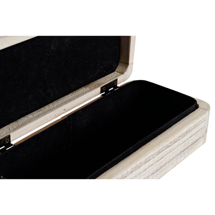Jewelry box DKD Home Decor Natural MDF Wood 20 x 8 x 5 cm (2 Units)