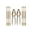 Seafood Set DKD Home Decor Golden Stainless steel 8 Pieces 3 x 3 x 15 cm