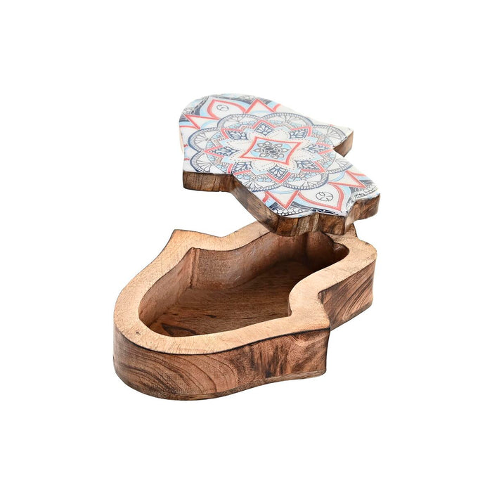 Jewelry box DKD Home Decor Mango wood Brown Multicolour 20 x 15 x 6 cm