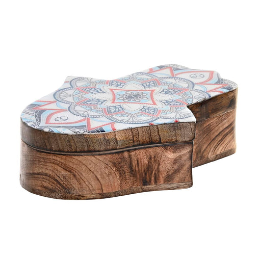 Jewelry box DKD Home Decor Mango wood Brown Multicolour 20 x 15 x 6 cm