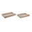 Set of trays DKD Home Decor 43 x 27,5 x 5 cm Brown Branch Mango wood Stripped (2 Units)