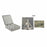 Jewelry box DKD Home Decor Silver Wood Aluminium Green 18 x 18 x 6 cm