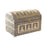 Jewelry box DKD Home Decor 25 x 15,5 x 18 cm Champagne Beige Wood Aluminium