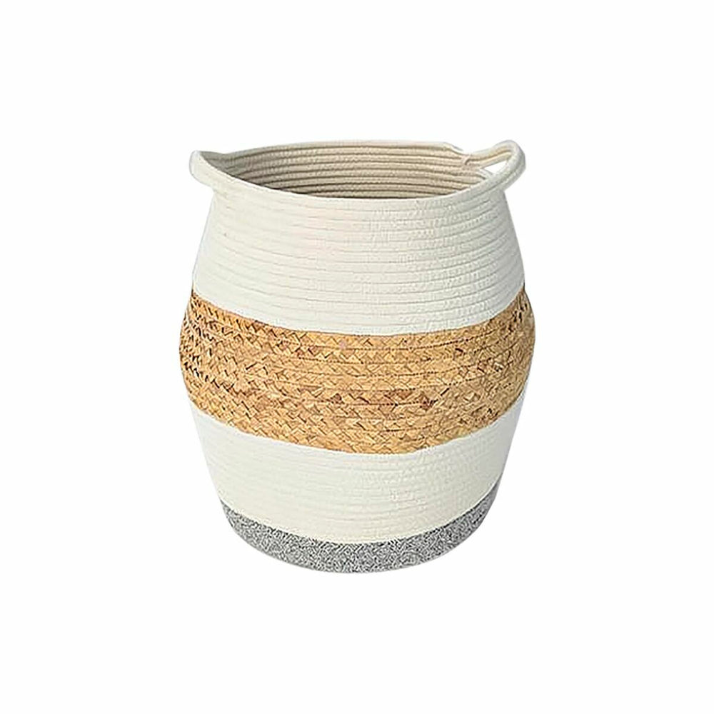 Basket DKD Home Decor Natural 30 x 30 x 40 cm White Natural Fibre