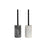 Toilet Brush DKD Home Decor 9,5 x 9,5 x 38 cm Stainless steel Resin (2 Units)