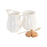 Milk jug and sugar bowl DKD Home Decor White Bamboo Aluminium Porcelain 3 Pieces 19,5 x 7,5 x 17,5 cm