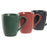 4 Piece Mug Set DKD Home Decor Pink Green Dark grey 300 ml Stoneware