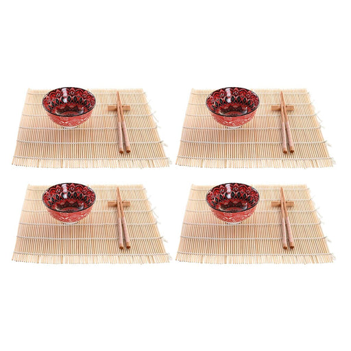 Sushi Set DKD Home Decor 14,5 x 14,5 x 31 cm Fuchsia Mandala Stoneware Oriental (16 Pieces)