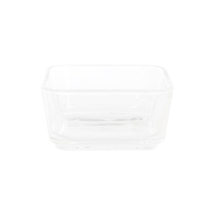 Snack tray DKD Home Decor 21 x 21 x 6 cm Crystal Natural 280 ml
