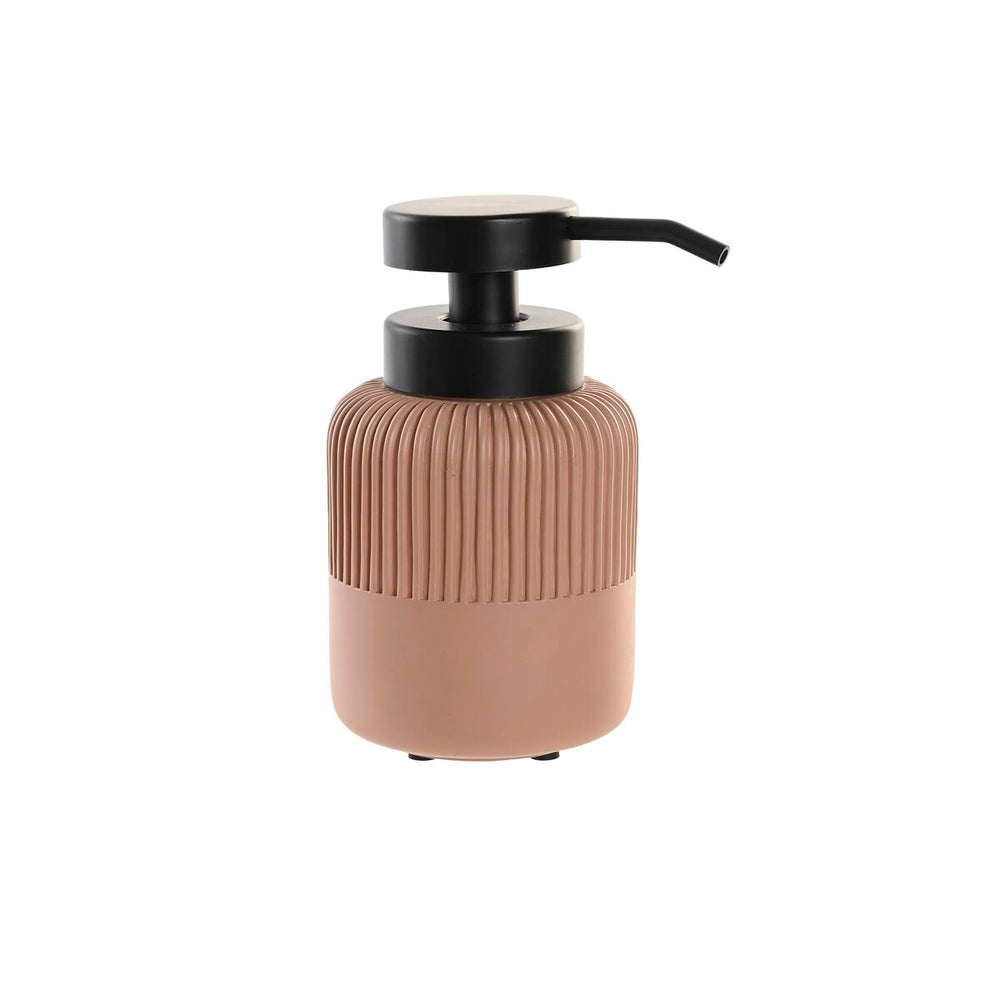 Soap Dispenser DKD Home Decor Black Cement Terracotta polypropylene 7 x 7 x 16 cm