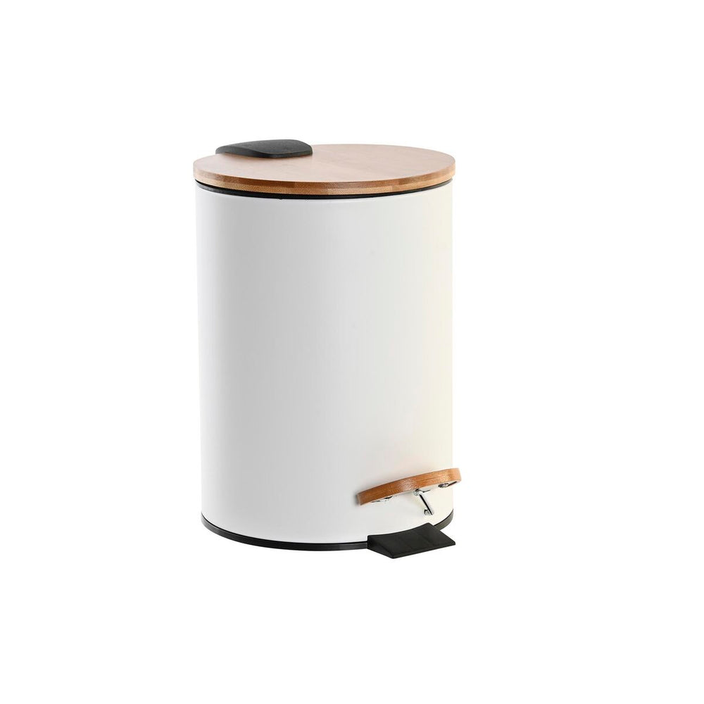 Pedal bin DKD Home Decor Natural White 3 L