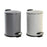 Pedal bin DKD Home Decor Light grey Dark grey Shabby Chic 3 L (2 Units)