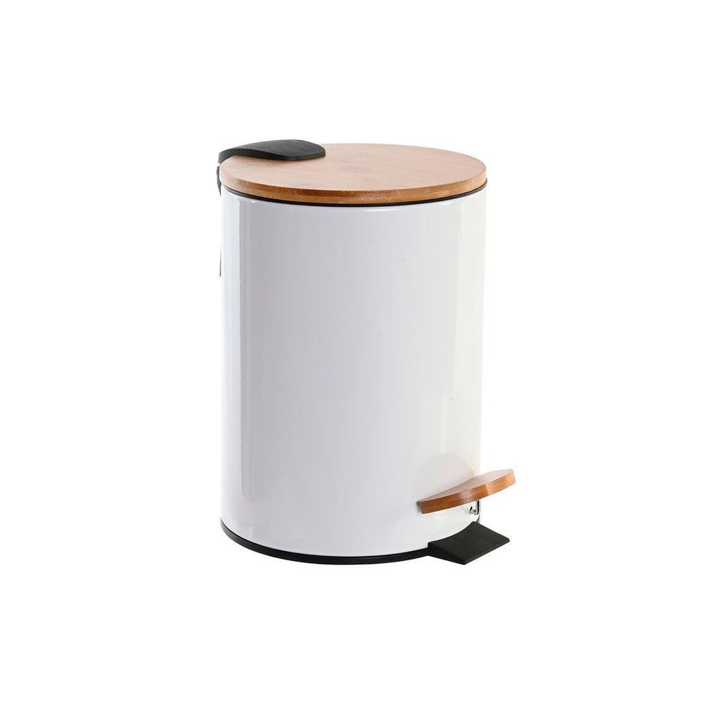 Pedal bin DKD Home Decor Natural White 3 L Oriental