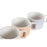 Piece Coffee Cup Set DKD Home Decor Yellow Blue White Red Metal Bamboo Dolomite 4 Pieces 260 ml