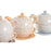 Tea Set DKD Home Decor Blue Pink Yellow 750 ml Dolomite (3 Units)