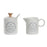 Milk jug and sugar bowl DKD Home Decor 11 x 7,5 x 9 cm White Stoneware