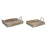 Set of trays DKD Home Decor Natural Yellow Tropical Seagrass (48 x 38 x 15 cm) (2 Units)