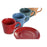 Set of Mugs with Saucers DKD Home Decor Red Blue Green Yellow Stoneware 90 ml