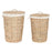 Laundry basket DKD Home Decor Natural Brown White Tropical 40 x 40 x 58 cm