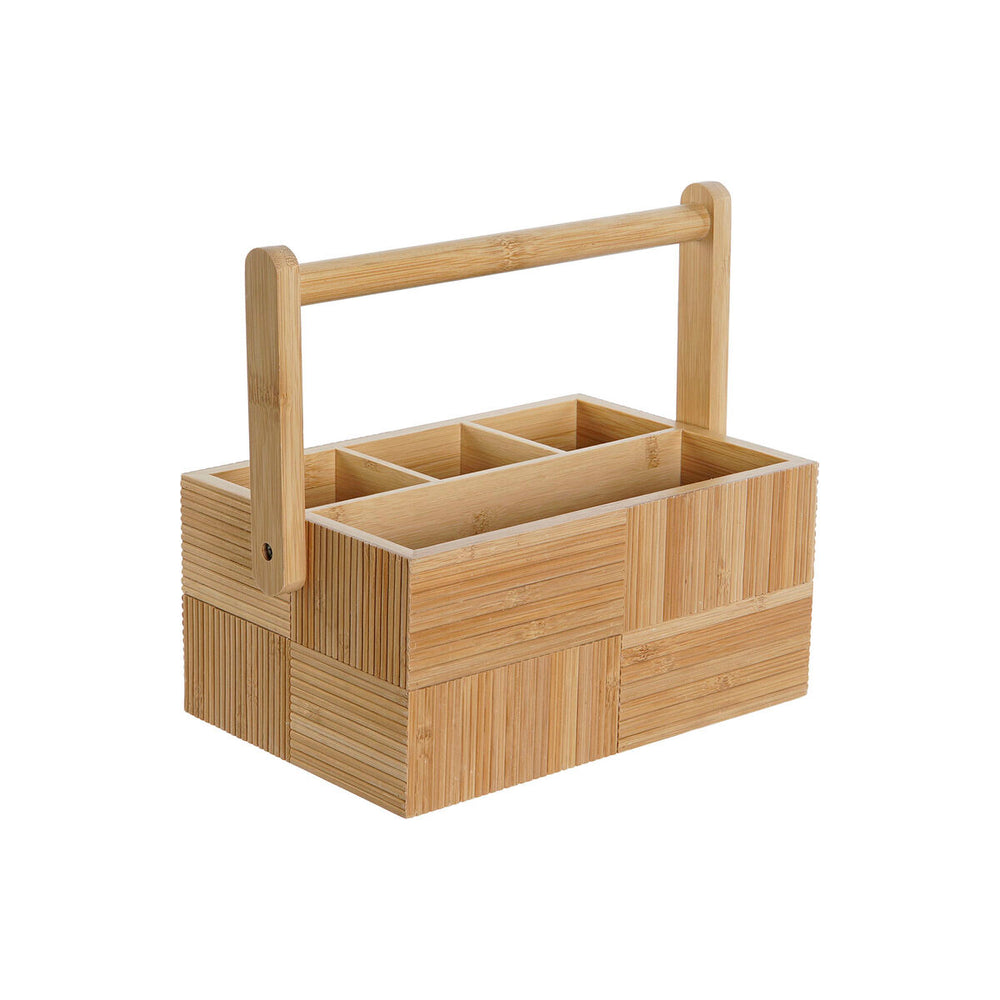 Cutlery Organiser DKD Home Decor Natural Bamboo 27 x 16,5 x 11,5 cm