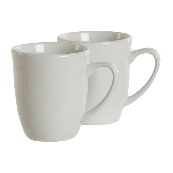 4 Piece Mug Set DKD Home Decor White Porcelain 330 ml