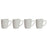 4 Piece Mug Set DKD Home Decor White Porcelain 330 ml