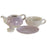 Teapot DKD Home Decor Blue White Green Lilac Dolomite 750 ml (3 Units)