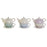 Teapot DKD Home Decor Blue White Green Lilac Dolomite 750 ml (3 Units)