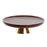 Tray Home ESPRIT Brown Golden Aluminium Acacia 30 x 30 x 8,5 cm