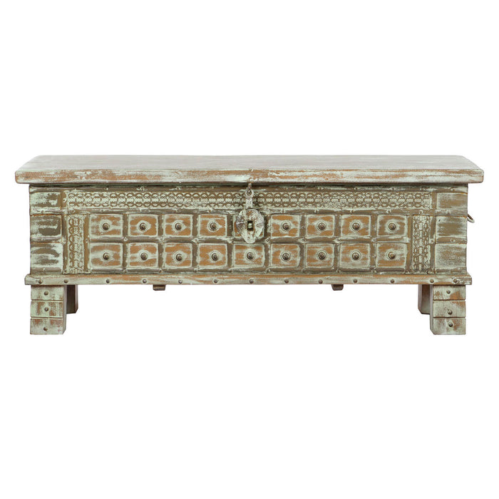 Chest Home ESPRIT Turquoise 127 x 43 x 46 cm