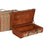 Set of Chests Home ESPRIT Brown Multicolour Wood Canvas Colonial 60 x 24 x 37,5 cm (2 Units)