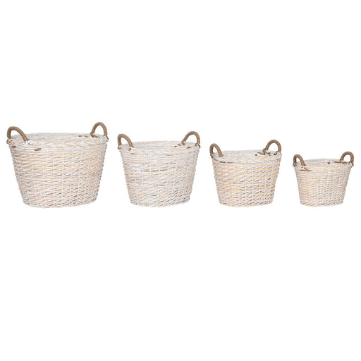 Log Stand Home ESPRIT wicker Rope 69 x 62 x 57 cm