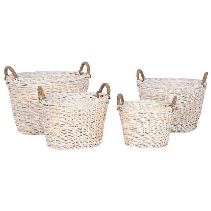 Log Stand Home ESPRIT wicker Rope 69 x 62 x 57 cm