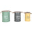 Set of Chests Home ESPRIT Yellow Green Grey Dark brown Metal Vintage 38 x 38 x 48 cm