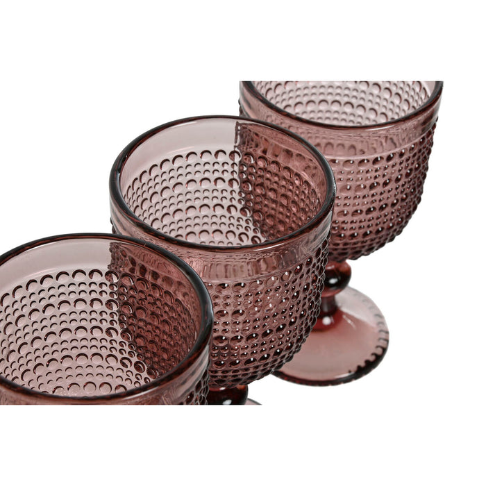 Set of cups Home ESPRIT Pink Crystal 240 ml (6 Units)