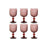 Set of cups Home ESPRIT Pink Crystal 240 ml (6 Units)