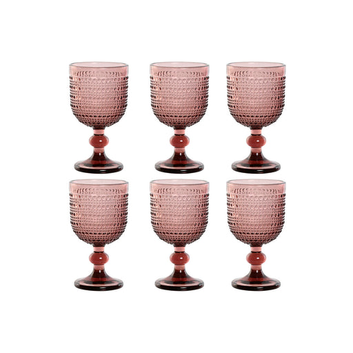 Set of cups Home ESPRIT Pink Crystal 240 ml (6 Units)