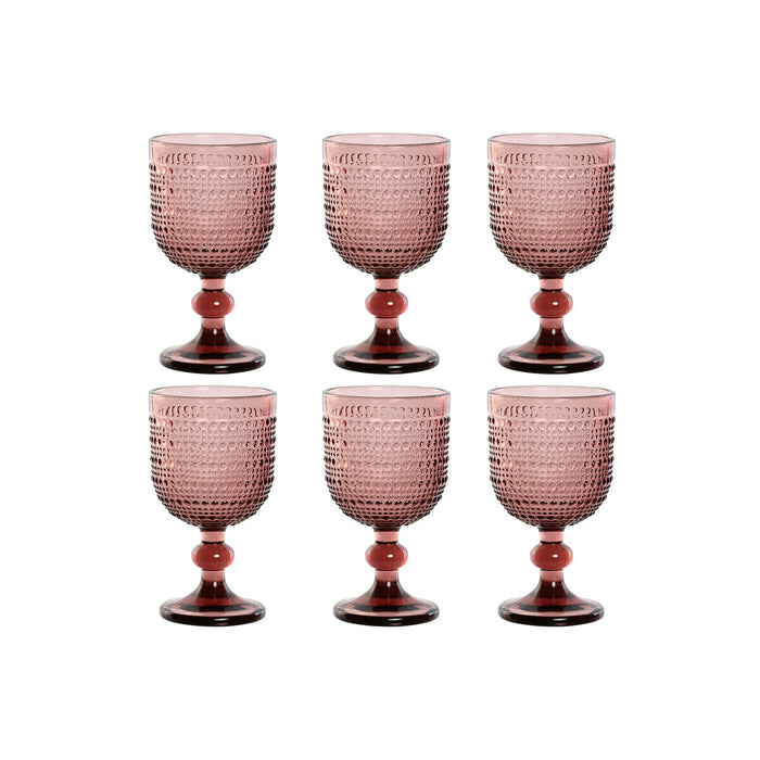 Set of cups Home ESPRIT Pink Crystal 240 ml (6 Units)