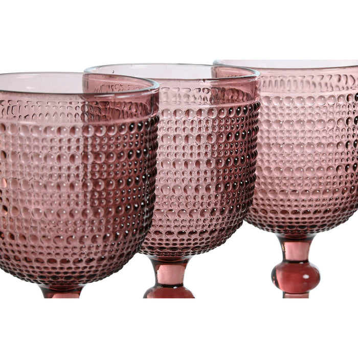 Set of cups Home ESPRIT Pink Crystal 325 ml (6 Units)