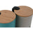 Waste bin Home ESPRIT Beige Turquoise Modern 3 L (2 Units)