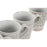 4 Piece Mug Set Home ESPRIT White Beige Stoneware Boho 360 ml